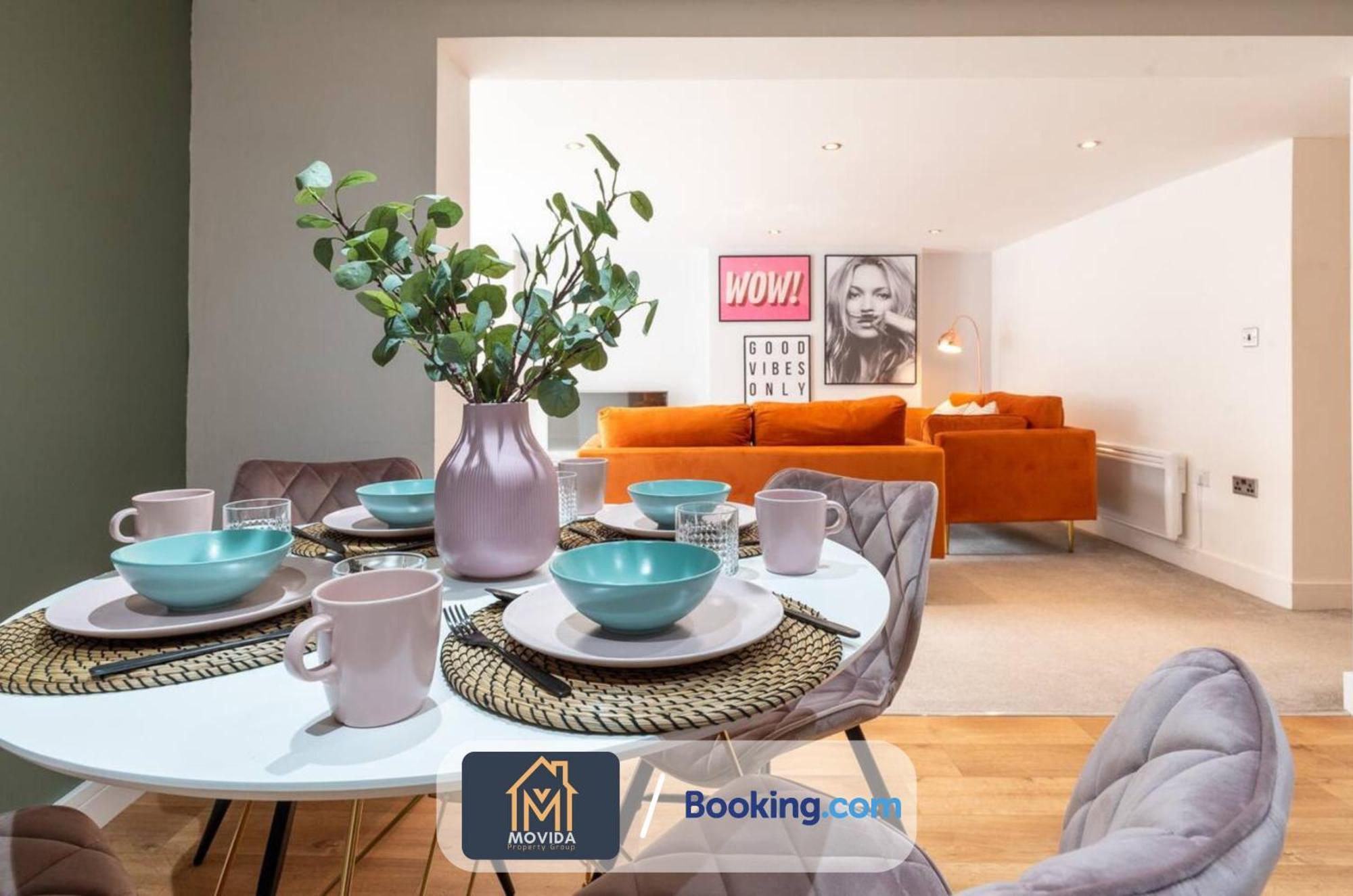 Stylish Two Bed Town Centre Apartment By Movida Property Group Short Lets & Serviced Accommodation With Parking Харогейт Екстериор снимка