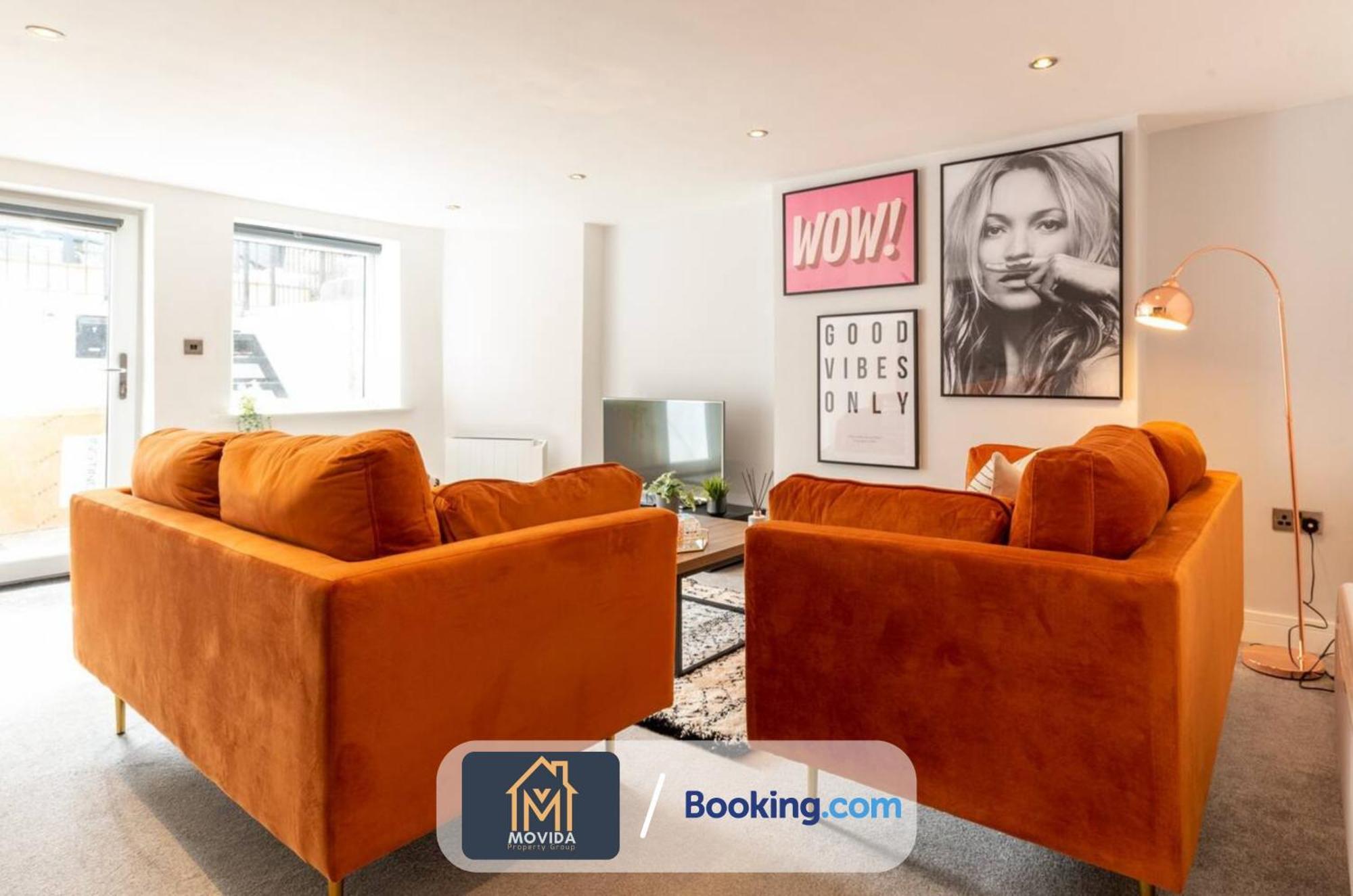 Stylish Two Bed Town Centre Apartment By Movida Property Group Short Lets & Serviced Accommodation With Parking Харогейт Екстериор снимка